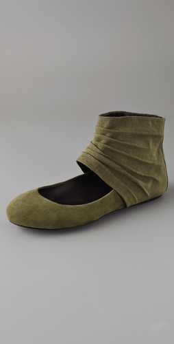Elizabeth and James Ruby Suede Ankle Cuff Flats