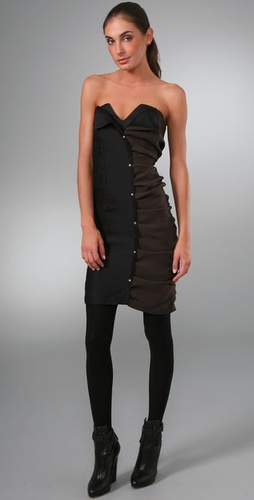Elise Overland Bustier Tuxedo Dress