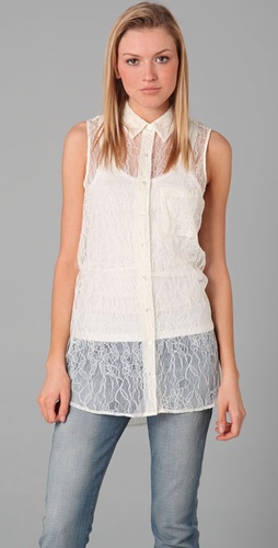 Equipment Adrien Lace Blouse