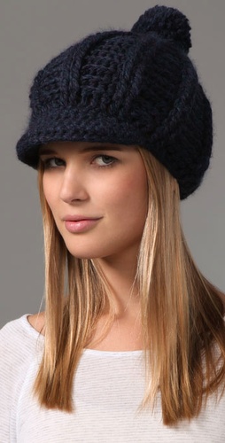 Eugenia Kim Georgia Pom Newsboy Cap