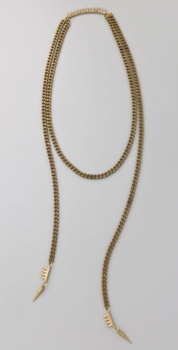 Fallon Jewelry Micro Spike Lariat Necklac