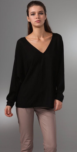 Feel The Piece V Neck Long Sleeve Sweater
