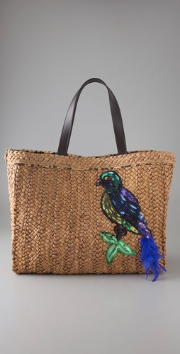 Felix Rey Birds of a Feather Basket Tote