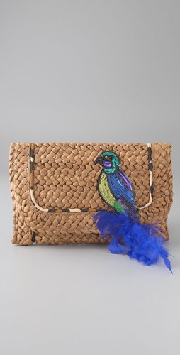 Felix Rey Birds of a Feather Basket Clutch