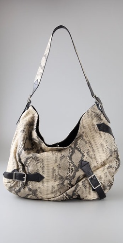 Foley   Corinna Python Buckle Hobo