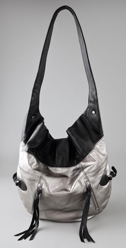 Foley   Corinna Metallic Moto Hobo