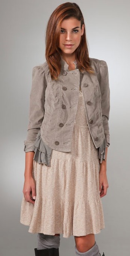 Free People Cord Victorian Riding Jacket