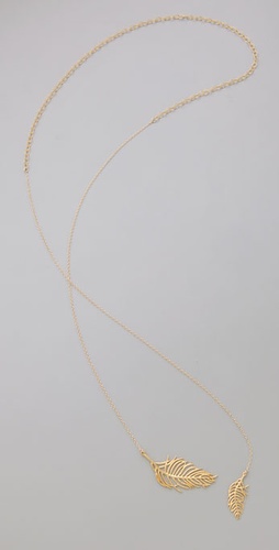 Gorjana Feather Lariat Necklace