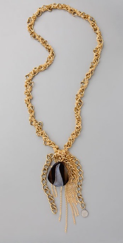 Gemma Redux Simple Pendant Necklace with Black Agate Stone