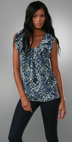 Hanii Y Brick Print Blouse