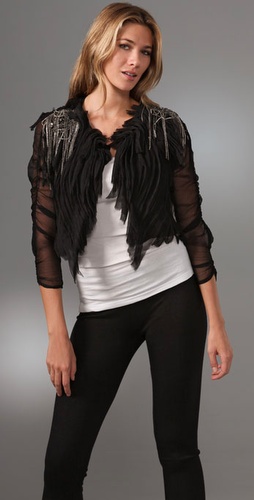 Haute Hippie Chiffon Bed Jacket