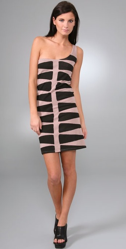 Monrow Bone One Shoulder Dress