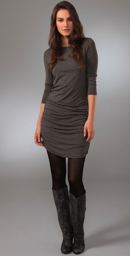 Jarbo Striped Ruched Dress