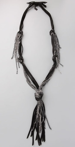 Jenny Bird Leather & Chain Necklace