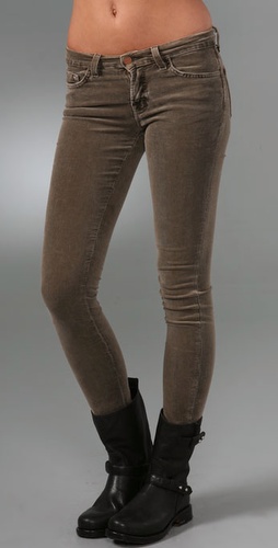 J Brand Corduroy Mid Rise Skinny Pants