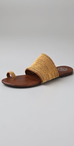 Jeffrey Campbell Stride Beaded Toe Ring Sandals