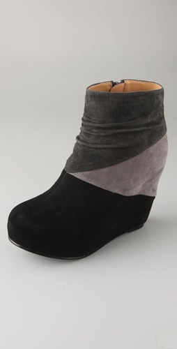 Jeffrey Campbell Bandit Suede Wedge Booties