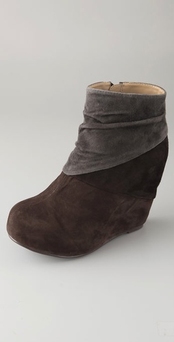 Jeffrey Campbell Bandit Suede Wedge Booties