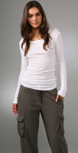 James Perse Long Sleeve Rib Tee