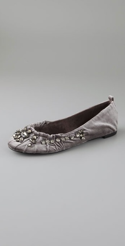 Juicy Couture Alleah Velvet Ballet Flats