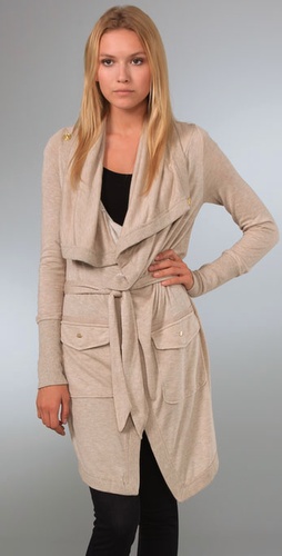 Juicy Couture Wide Collar Wrap Cardigan