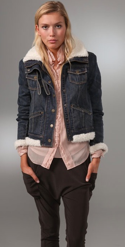Juicy Couture Long Sleeve Sherpa Denim Bo