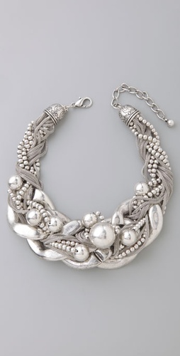 Kenneth Jay Lane Braided Chain Link Necklace