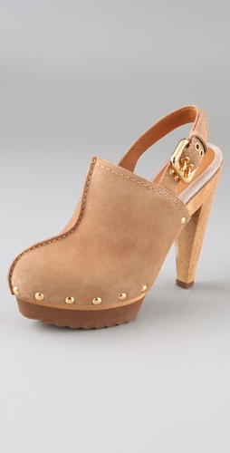 KORS Michael Kors Claudia Suede Platform Clogs KORS Michael Kors Claudia Suede Platform Clogs