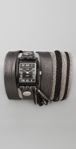 La Mer Collections Carbon Multi Chain Watch