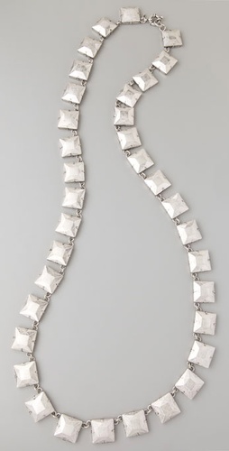 Lee Angel Jewelry Piper Single Strand Square Necklace