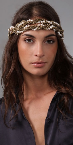 Rachel Leigh Jewelry Pearl & Chain Headband