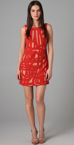 Lela Rose Beaded Scoop Back Tank Dress at Shopbop.com image