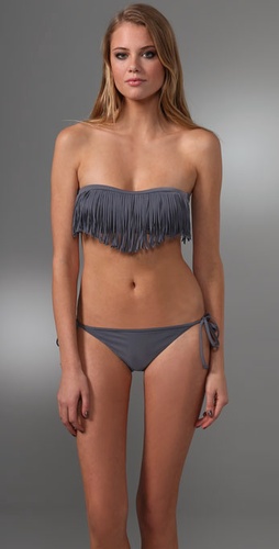 L*Space Dolly Fringe Bandeau Bikini Top