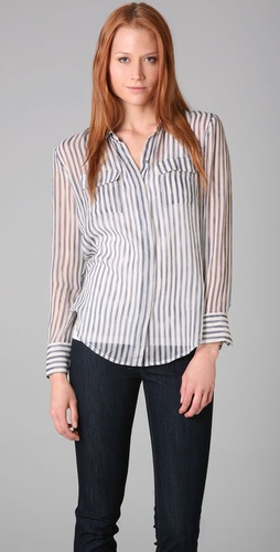 Madewell Clean Sheer Stripe Shirt