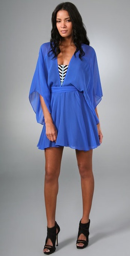Mara Hoffman Beaded Mini Kimono Dress