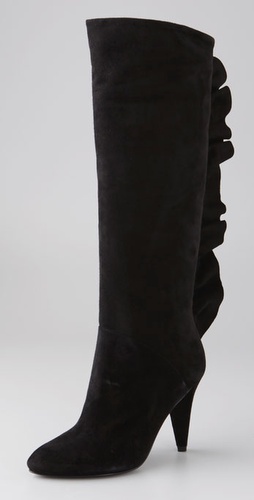 Marc by Marc Jacobs Ruffle Back Knee High Boots
