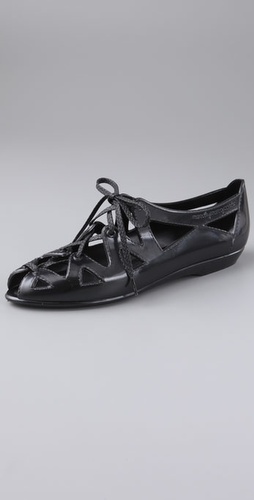 Marc by Marc Jacobs Cutout Lace Up Jelly Flats