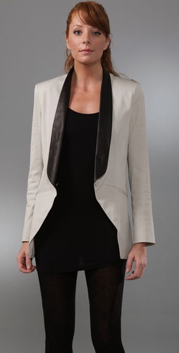 Mason By Michelle Mason Jacket With Leath