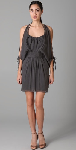 Milly Open Back Halter Dress