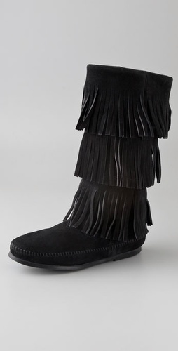 Minnetonka 3 Layer Fringe Boots