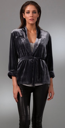 Madison Marcus Plush Blazer with Tie Waist