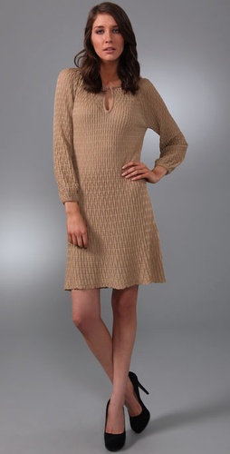 M Missoni Long Sleeve Keyhole Dress