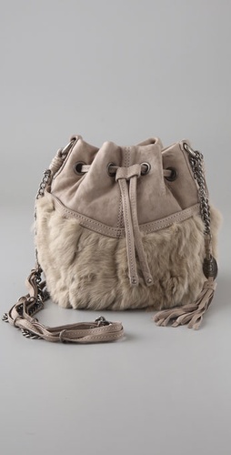 Olivia Harris by Joy Gryson Zip Pocket Fur Pouchette