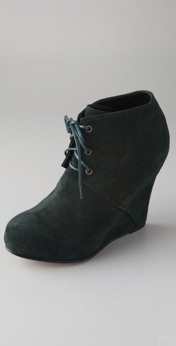 Opening Ceremony Corset Suede Wedge Booti