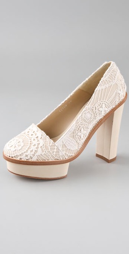 Opening Ceremony Chantal Lace Platform Pumps Opening Ceremony Chantal Lace Platform Pumps