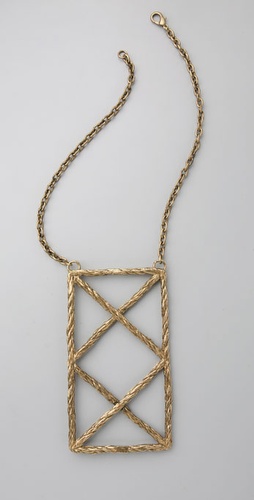 Pamela Love Rope Triangle Plate Necklace