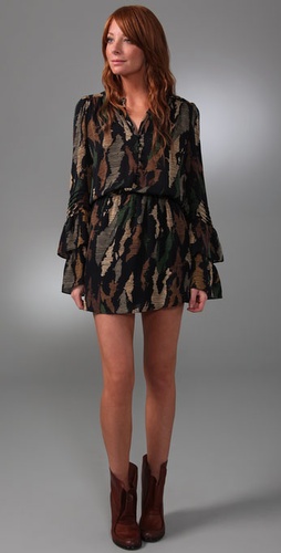 Parker Double Flared Sleeve Dress