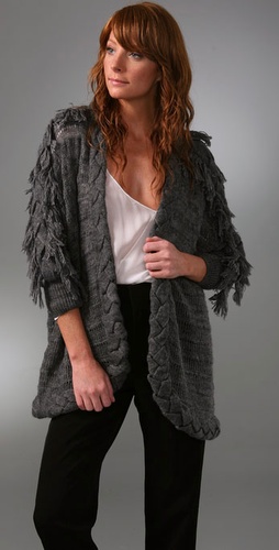Rebecca Taylor Runway Fringe Cardigan