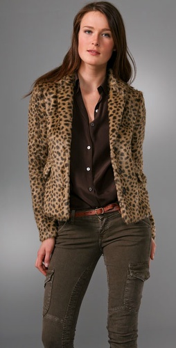 Rebecca Taylor Faux Fur Blazer