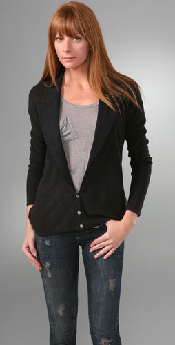 Re Collection Lapel Long Sleeve Cardigan